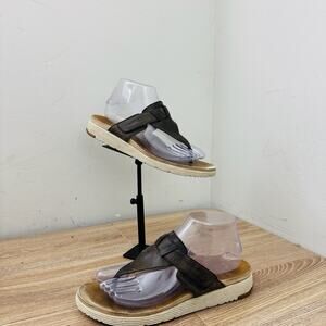 Dansko Cece Black Leather Thong Sandals Women’s Size 7.5